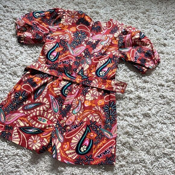 NWT Rachel Zoe Boho Floral V-Neck Romper Medium - Picture 11 of 13